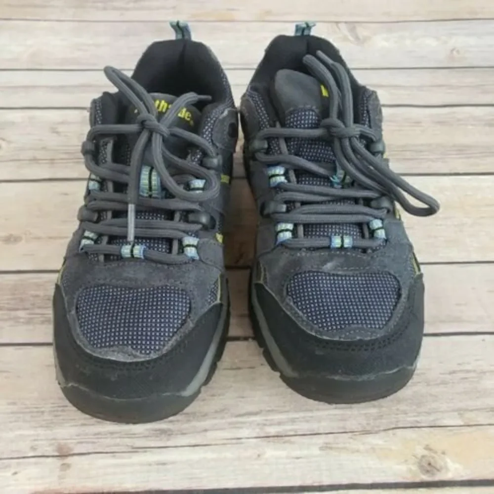 Northside Monroe Low Jr Suede Boys shoes Size 2Y Gray black lace up